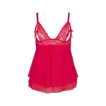 Cottelli Curves Plus Size Babydoll i Rød - Tilbud!
