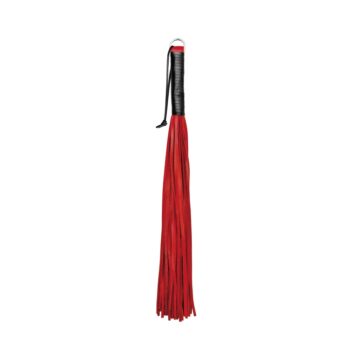 Rød Læder Flogger - Specialtilbud hos Winkwink.dk!