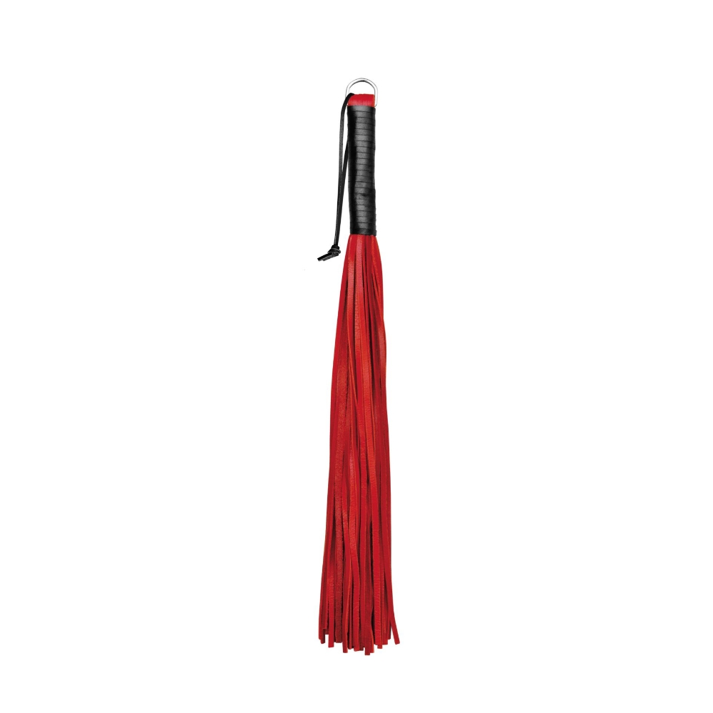 Rød Læder Flogger - Specialtilbud hos Winkwink.dk!
