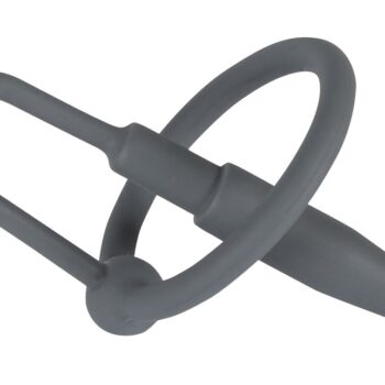 Penishovedring med dilator âPenisplugâ ud af silikone