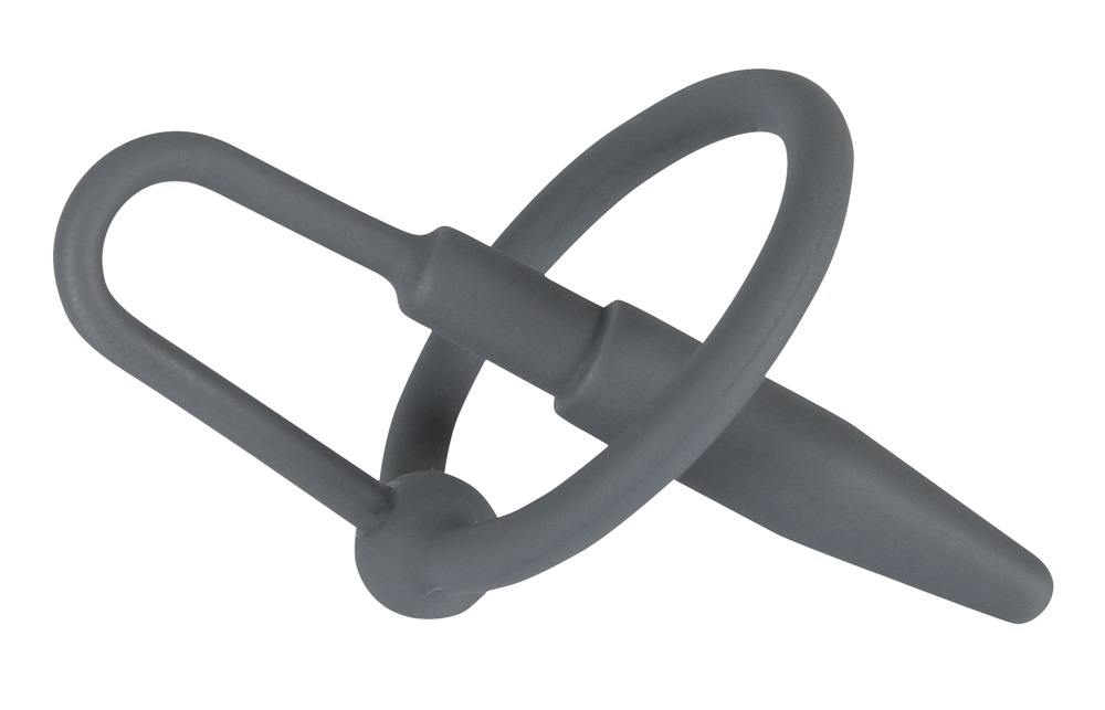 Penishovedring med dilator âPenisplugâ ud af silikone
