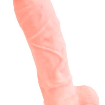 Naturdildo Medical Silicone Dildo, 18 cm, med sugekop