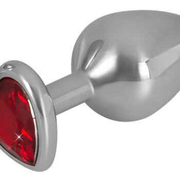 Diamond Anal Plug lavet af aluminium, hjerte smykkesten som stopper
