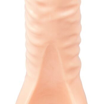 Penis-testikelring Double Fucker med fleksibel naturdildo