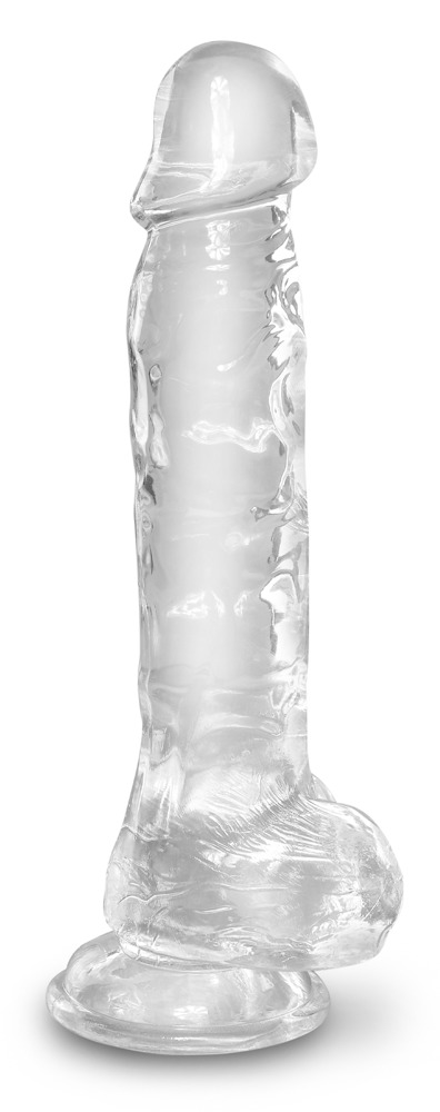 Naturdildo "8"-Cock with Balls" med sugekop