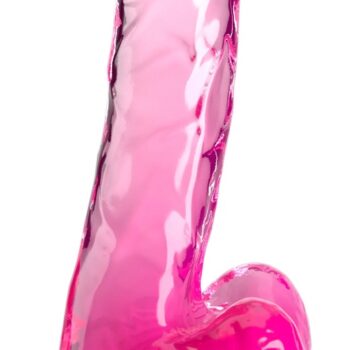 Naturlig dildo "6"-Cock with Balls" med sugefod