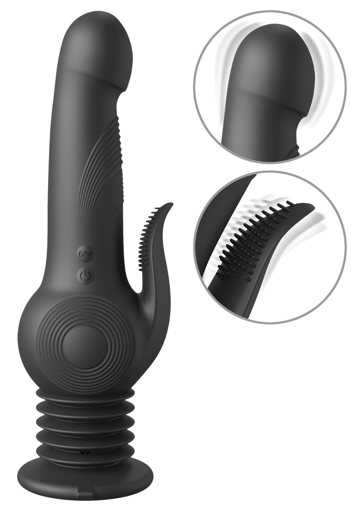 Vibrator âPogo Thrusterâ med fjederbelastet sugekop