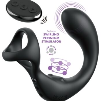 Prostatavibrator "Ass-Gasm Taint-Alizer" med swirling perineum stimulator