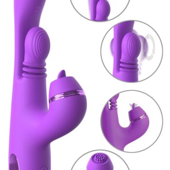 Rabbitvibrator "IntiMotion Pulse Pro" inklusive 3 klitoris-påsætninger