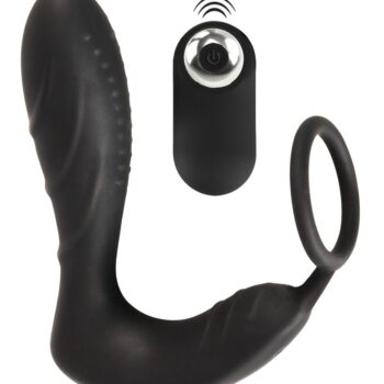 Analvibrator RC Prostata plug med penisring