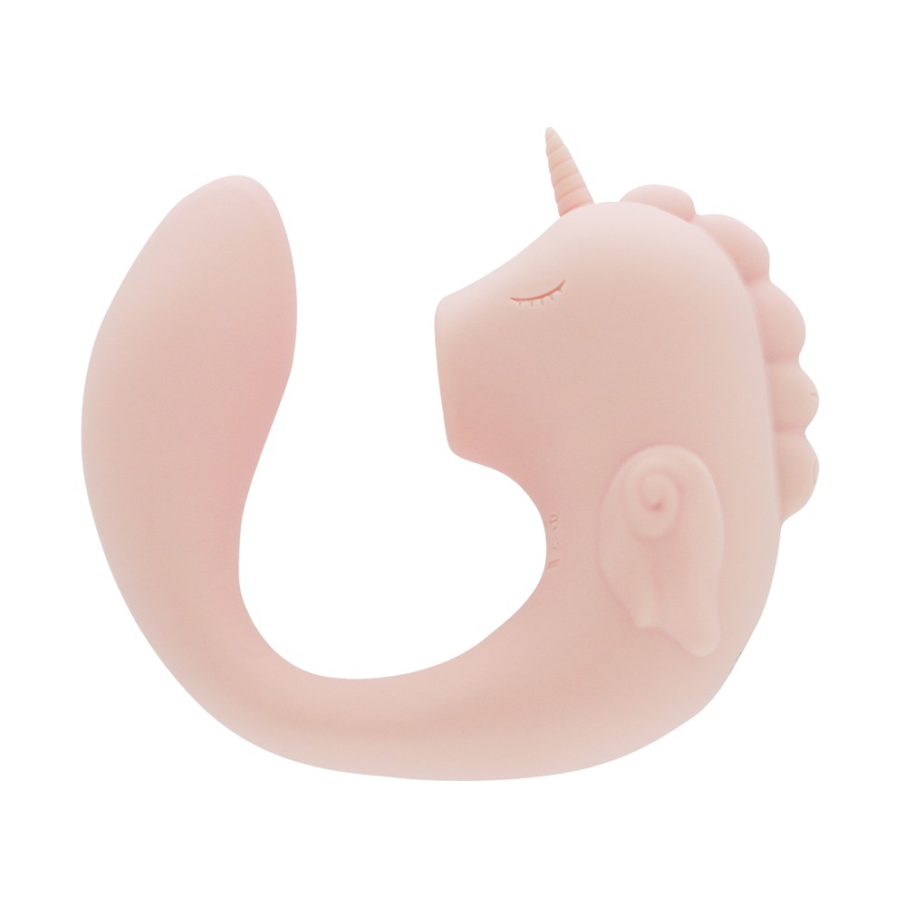 Vibrator "C-Horse Coral Throb" med klitorisstimulator