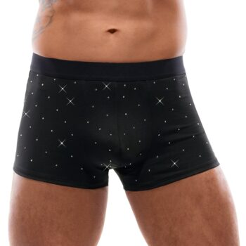 Pants med iriserende rhinsten foran