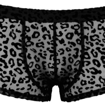Bukser i fin powernet med leo velour fløjlsprint