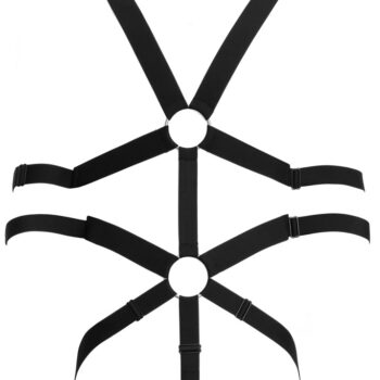 Harness med cockring og armmanchetter