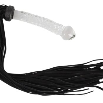 Pisk Whip, mikrofibrebånd på glashåndtag/dildo