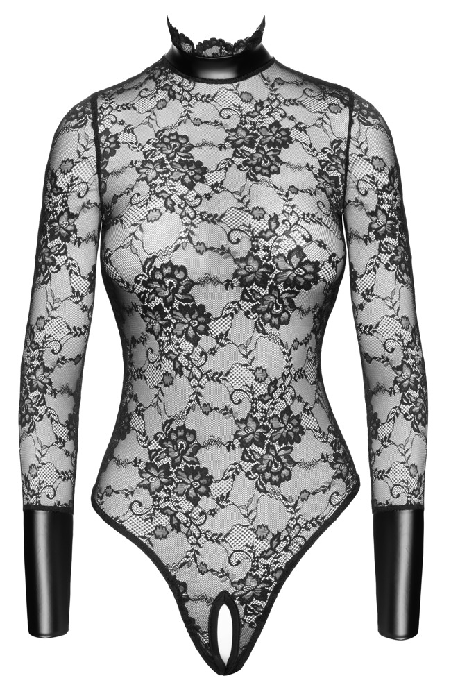 Bundløs body lavet af blomstret blonde