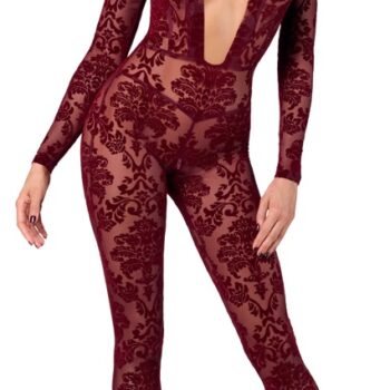 Jumpsuit "Kink Royal" med ornamenter i fløjlsprint