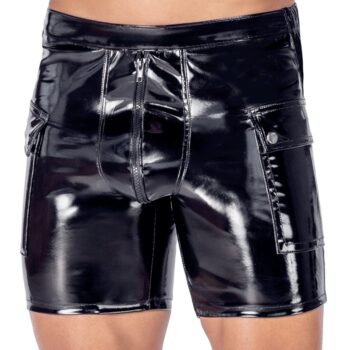 Lakshorts med lommer med klap