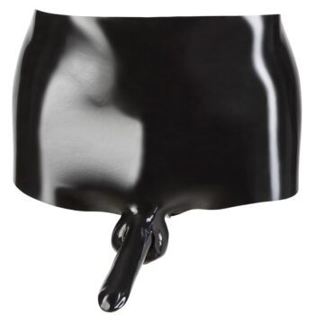 Pants ud af latex, med penishylster