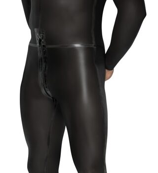 Latex-jumpsuit med lynlås