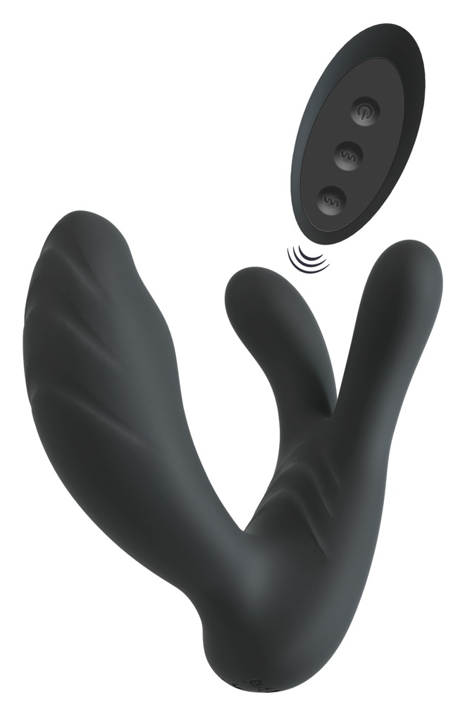 Vibrator "RC G-&P-Spot" med klitoris-/testikelstimulator