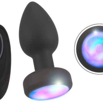 Analvibrator "RC Flashing Butt Plug" med flimrende LED-lys
