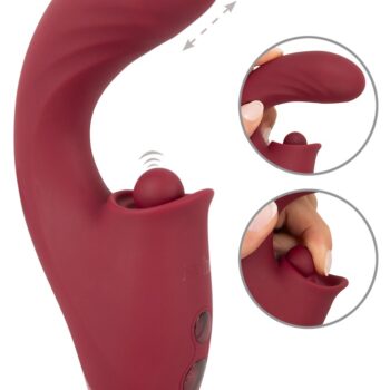 Stødvibrator med bankende klitorisstimulator