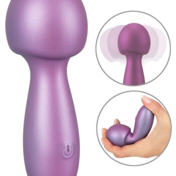 Massagestav "Flexible Mini Wand" i metallisk glansfuldt look
