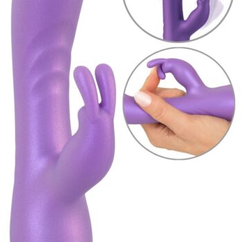 Rabbitvibrator i metallisk-glinsende look