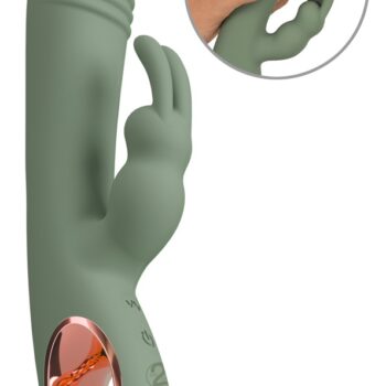 Rabbitvibrator "Slim Rabbit Olive" med 2 motorer
