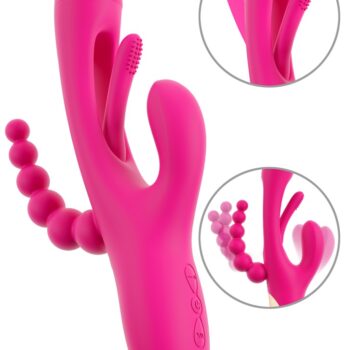 Rabbitvibrator "Triple Vibe With Flicking Tongueâ med anal stimulator