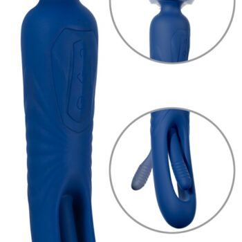 Massagestav "2in1 Wand with Flicking Tongue", kan bruges på begge sider
