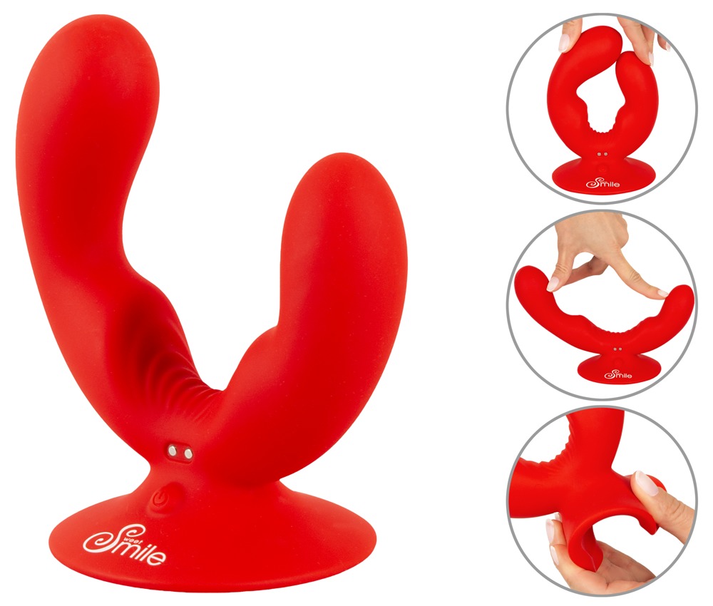 Dobbeltvibrator med sugekop
