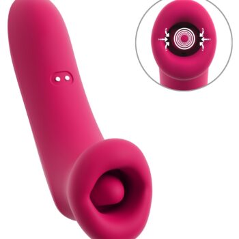 Lay-on Vibrator "Oral Fun" med sugemund & vibrerende tunge