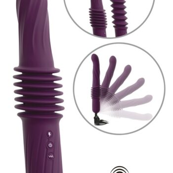 Stødvibrator "RC Warming Fucking Machine" med aftagelig sugekop