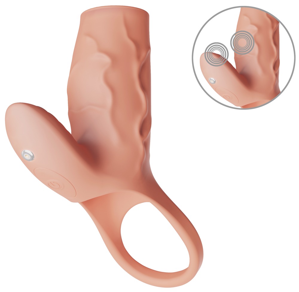 Penishylster "RealSleeve Clitâ med 2 motorer