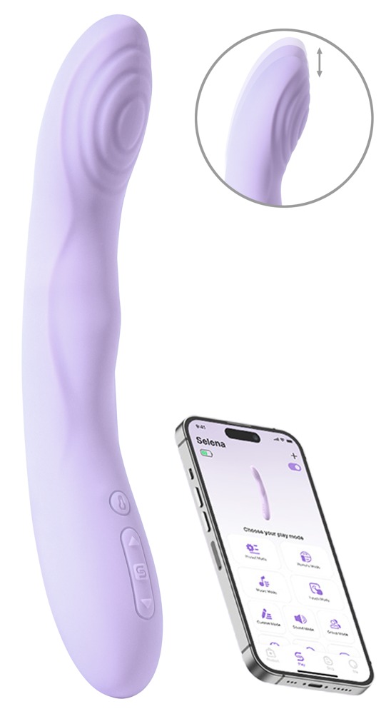 Stødvibrator "Selenaâ med varmefunktion