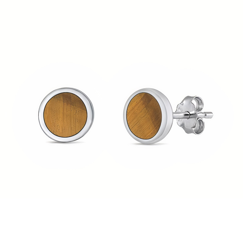 Ørestikker med Tigerøje - 4mm - pr par