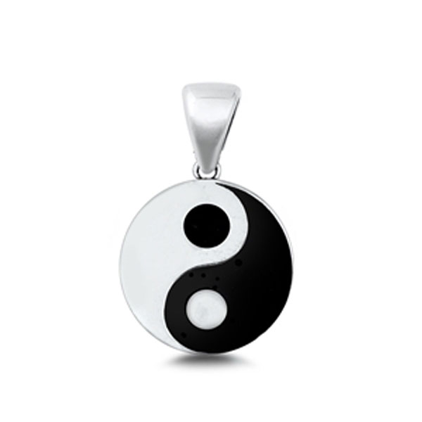 Yin Yang vedhæng - 20mm - u/kæde