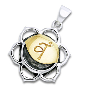 Chakra vedhæng 2 Chakra - Svadhishthanaa - Harachakraet - 33mm - u/kæde