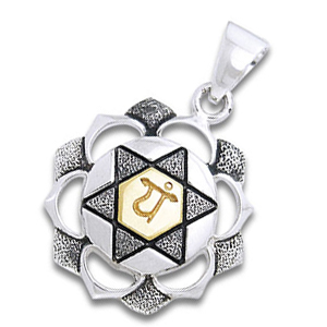 Chakra vedhæng 4 Chakra - Anahata - Hjertechakraet - 31mm - u/kæde