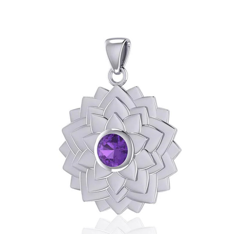 Chakra vedhæng 7 Chakra - Sahasrara - Kronechakraet - 34mm - u/kæde