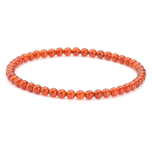 Armbånd Rød Agat - 3mm