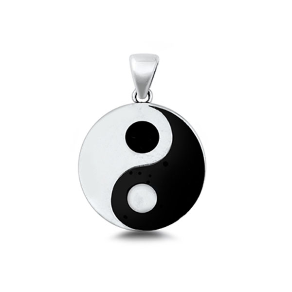 Yin Yang vedhæng - 25mm - u/kæde