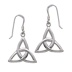 Øreringe med Triquetra - Treenighedssymbolet - 31mm - pr sæt
